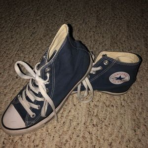 Navy Blue High Top Converse